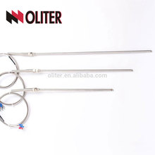 WZP RTD temperature sensor flexible insulate braid cable handle ss304 ss316 needle probe pt100 sensor